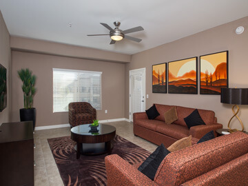 condos for rent in phoenix - living room